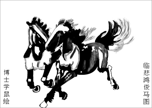 Flash臨摹著名畫(huà)家徐悲鴻的駿馬圖