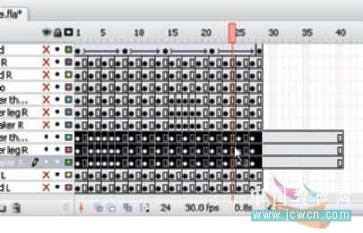 Flash cs3教程:人物行走動(dòng)畫(huà)制作技巧,PS教程,思緣教程網(wǎng)
