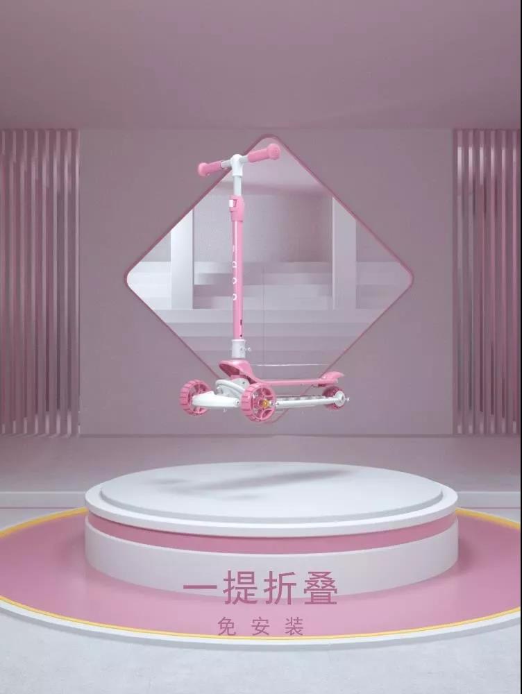 C4D產(chǎn)品動畫設(shè)計，滑板車的仿真還原展示2.jpg