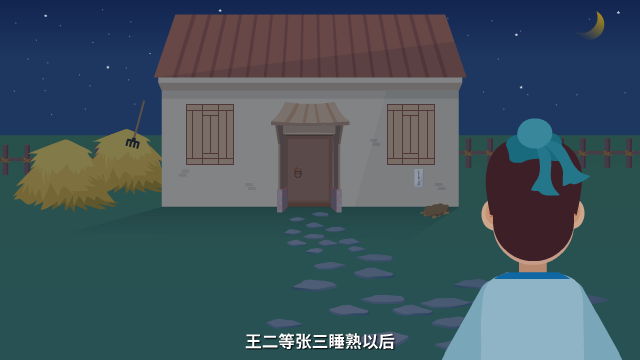 此地?zé)o銀三百兩原畫設(shè)計(jì)鏡頭十二（夜晚，王二走向張三家）.png