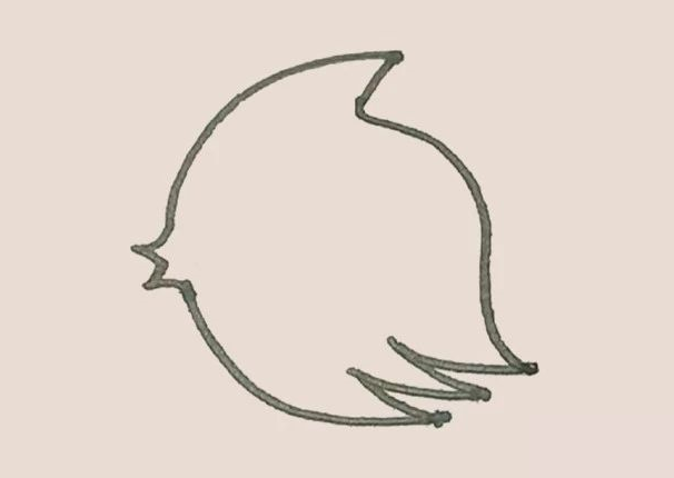 上面先畫下一小段斜線，再用曲線和下面連接起來。.png