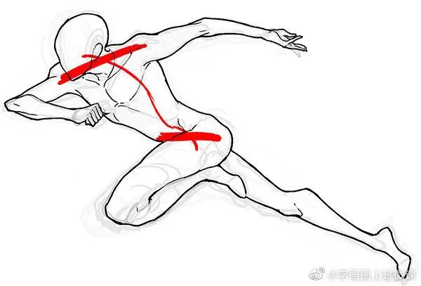 人體動(dòng)勢(shì)線與姿勢(shì)參考，學(xué)畫畫收藏不虧