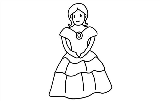 穿裙子的美女簡筆畫？穿裙子的美女簡筆畫畫法教程.jpg
