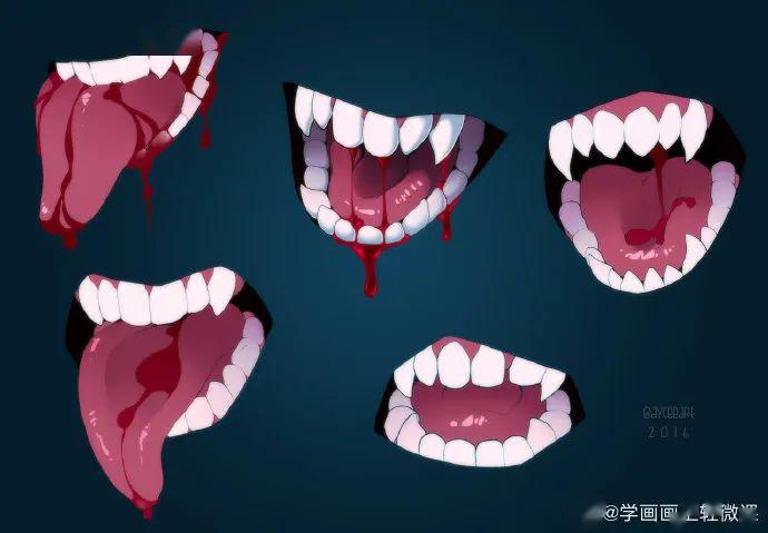 手繪動漫設計嘴巴、舌頭，畫法分享