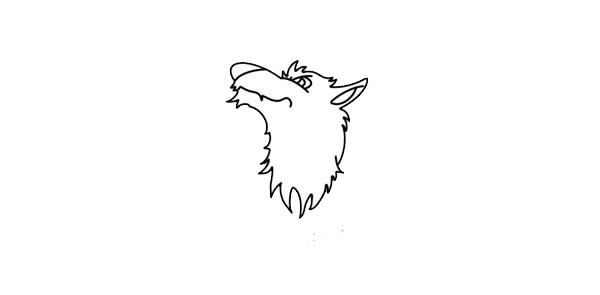 孤狼望月簡(jiǎn)筆畫(huà)畫(huà)法圖片
