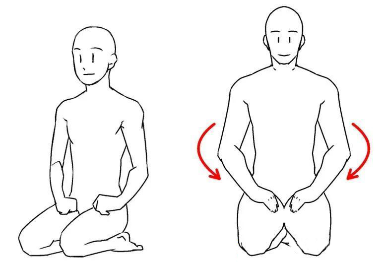 男性跪坐時(shí)，肘部外張.jpg