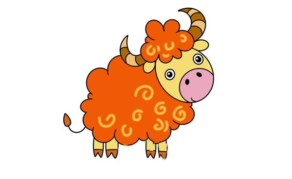 卡通牛的畫(huà)法簡(jiǎn)筆畫(huà)圖片