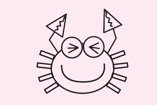 螃蟹簡(jiǎn)筆畫圖片
