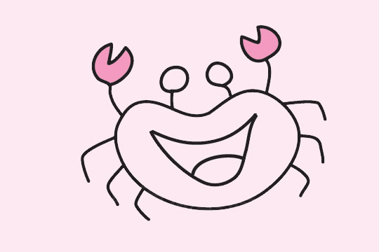 螃蟹簡(jiǎn)筆畫圖片