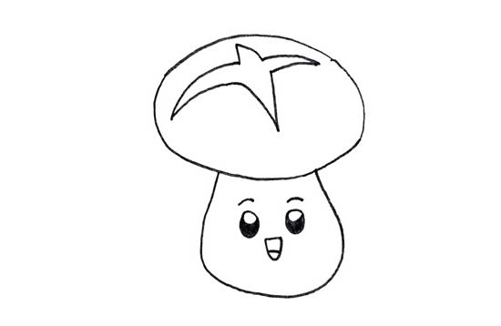 蘑菇簡(jiǎn)筆畫 卡通香菇怎么畫_可愛的卡通香菇簡(jiǎn)筆畫畫法步驟圖片