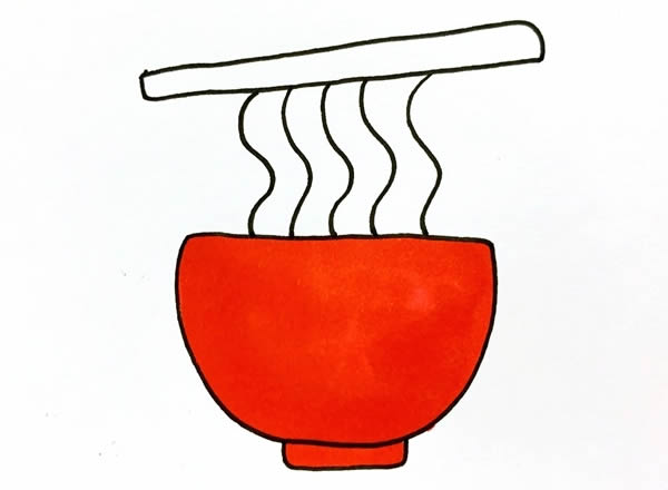 簡(jiǎn)筆畫面條的簡(jiǎn)單畫法_面條簡(jiǎn)筆畫步驟畫法教程