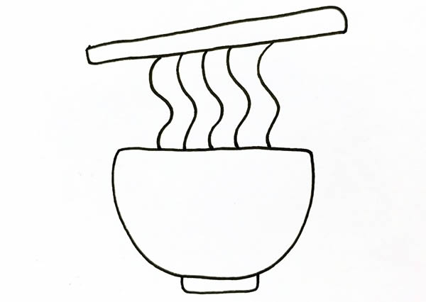 簡(jiǎn)筆畫面條的簡(jiǎn)單畫法_面條簡(jiǎn)筆畫步驟畫法教程