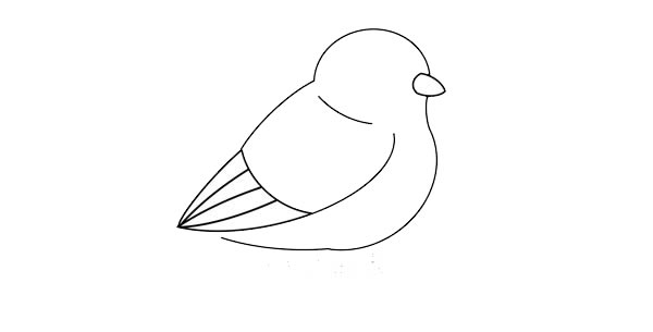 可愛(ài)黃鸝鳥(niǎo)簡(jiǎn)筆畫(huà)畫(huà)法步驟圖片