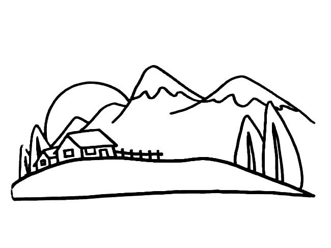 山下庭院場(chǎng)景怎么畫？