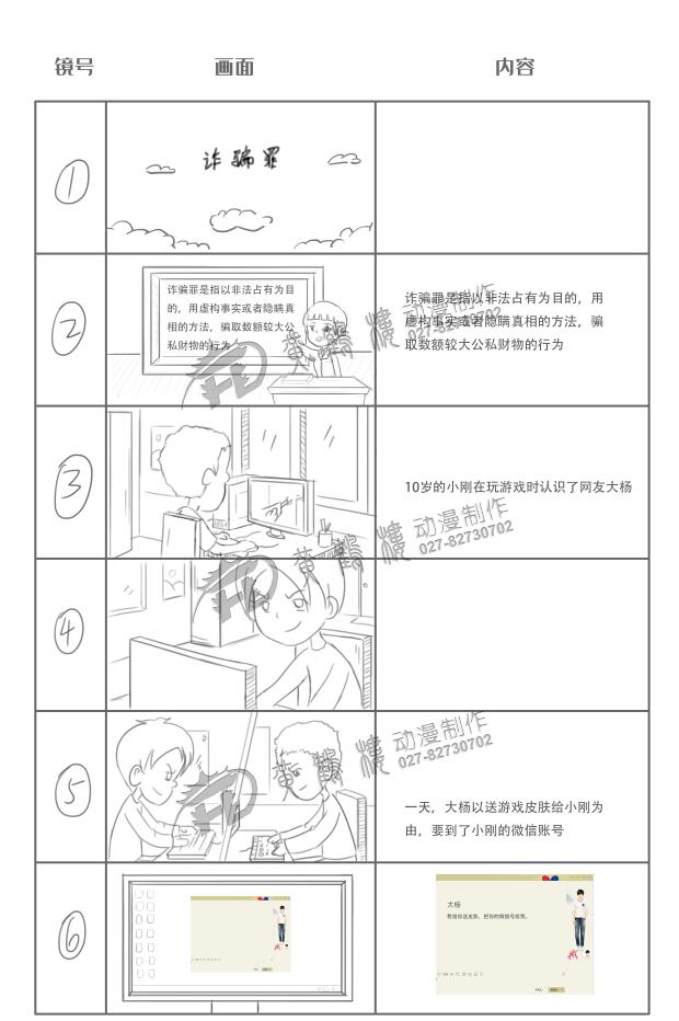 MG動畫制作《詐騙罪》法制宣傳科普動畫片線稿分鏡1-6.jpg
