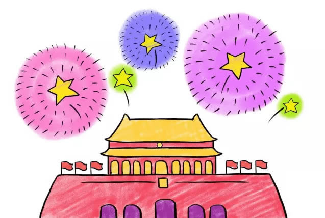 北京天安門國慶怎么畫？