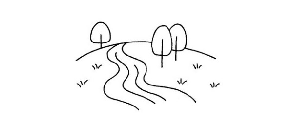 河流簡(jiǎn)筆畫步驟圖