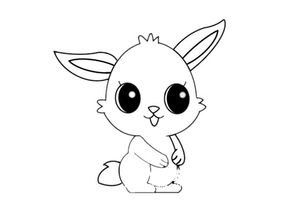 卡通小白兔簡(jiǎn)筆畫(huà)圖片