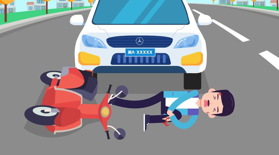 一輛奔馳車撞了一輛摩托車(摩托車駕駛員輕微受傷)，引發(fā)圍觀.jpg