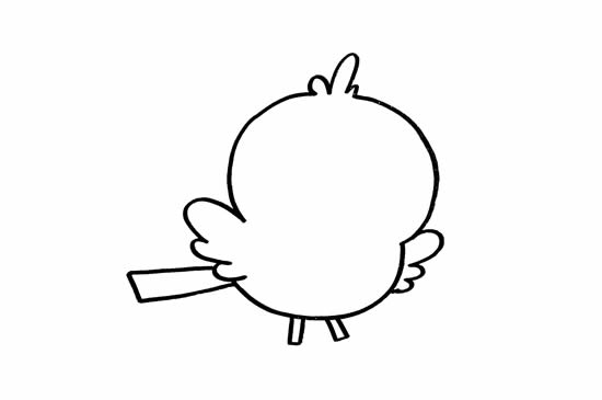 可愛(ài)的小鳥(niǎo)簡(jiǎn)筆畫步驟圖