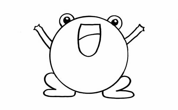 可愛(ài)青蛙簡(jiǎn)筆畫(huà)步驟圖