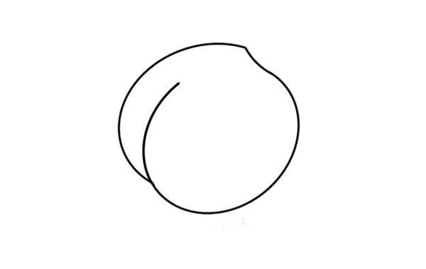 彩色水蜜桃簡(jiǎn)筆畫(huà)畫(huà)法圖片