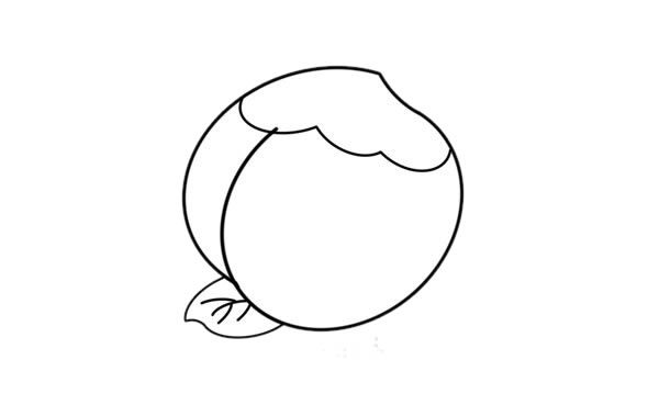 彩色水蜜桃簡(jiǎn)筆畫(huà)畫(huà)法圖片