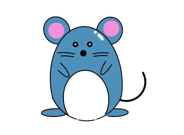 卡通可愛(ài)老鼠簡(jiǎn)筆畫(huà)圖片