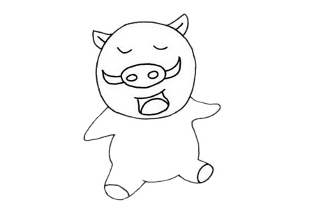 野豬簡(jiǎn)筆畫圖片