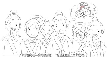 大家都很奇怪，便問張僧繇：“你怎么不給龍畫眼睛呢？”.jpg