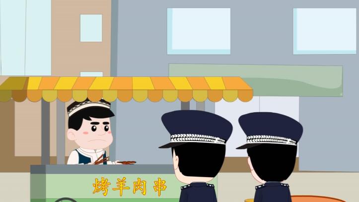 占道經(jīng)營(yíng)，執(zhí)法人員上前執(zhí)法.jpg