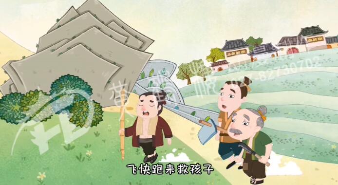 可大伙跑到眼前一看，羊在乖乖吃草，狼在哪里呀？.jpg