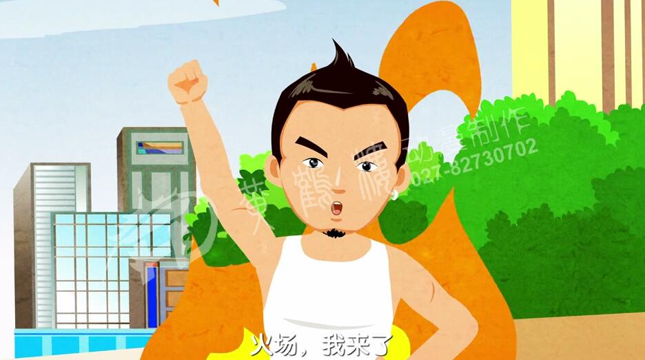 壯壯說完話后舉起右手，做出給自己加油的手勢。.jpg