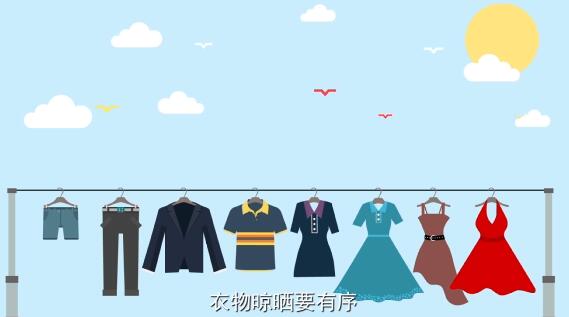 晾衣曬被講美觀，繩子桿子不私拉；公共晾曬統(tǒng)一定，咸魚臘肉莫打岔.jpg