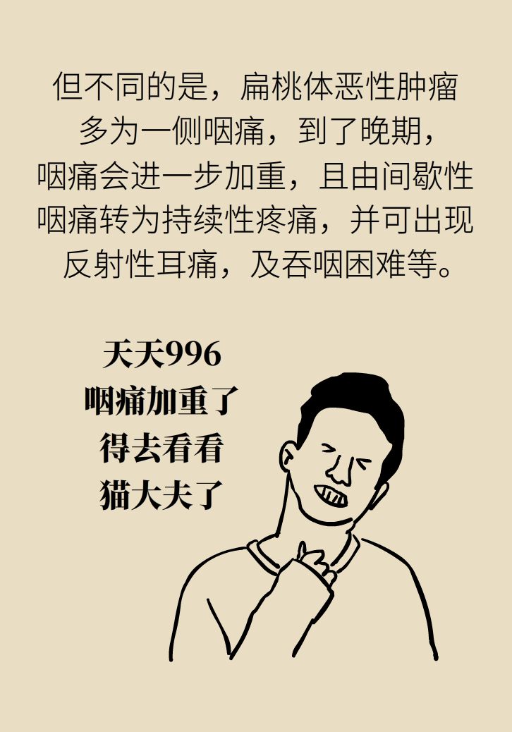單側(cè)扁桃體腫大更兇險(xiǎn)！謹(jǐn)防惡性腫瘤
