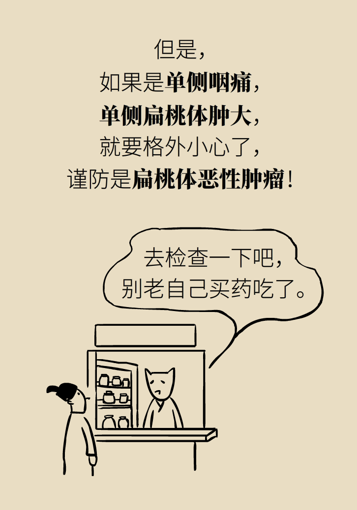 單側(cè)扁桃體腫大更兇險(xiǎn)！謹(jǐn)防惡性腫瘤