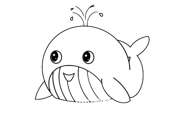 鯨魚 鯨魚怎么畫簡(jiǎn)單又可愛 鯨魚簡(jiǎn)筆畫步驟圖解教程