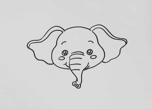卡通大象怎么畫簡(jiǎn)筆畫簡(jiǎn)單又可愛