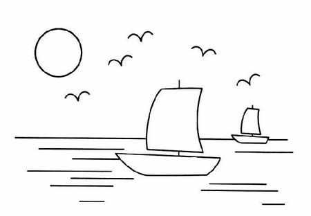 戶外風(fēng)景簡(jiǎn)筆畫圖片
