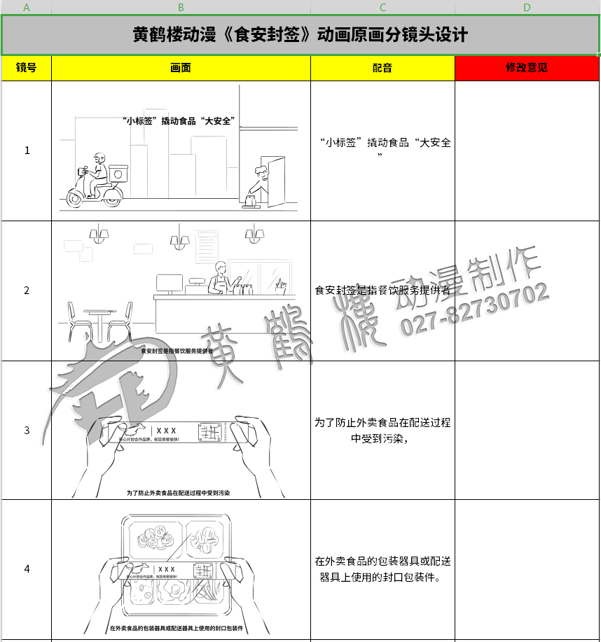 《食安封簽》動(dòng)畫片制作線稿分鏡頭設(shè)計(jì) 《食安封簽》動(dòng)畫片制作線稿分鏡頭設(shè)計(jì)