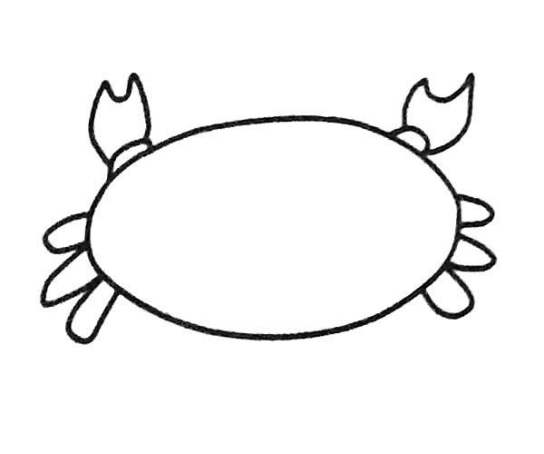 螃蟹簡(jiǎn)筆畫(huà)簡(jiǎn)單畫(huà)法可愛(ài)