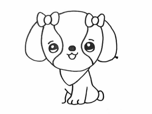 小狗簡(jiǎn)筆畫怎么畫又簡(jiǎn)單又可愛
