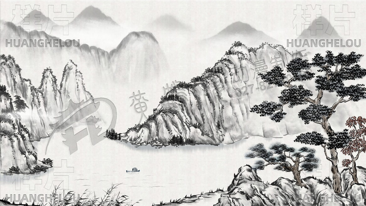 《高山流水，叢山峻嶺》 水墨畫動畫制作場景設(shè)計效果圖2.jpg
